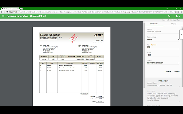 screenshot of Content Central